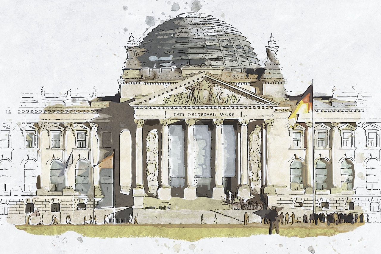 Reichstagas, Berlynas, Vyriausybė, Vokietija, Bundestag, Pastatas, Kapitalas, Orientyras, Vyriausybės Rajonas, Lankytinos Vietos