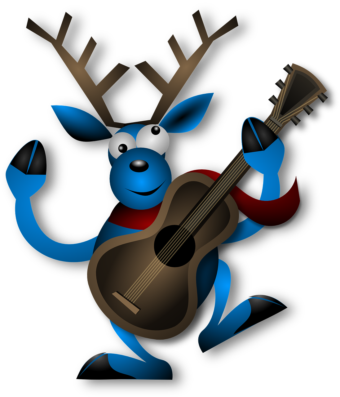 Šiaurės Elniai, Šokiai, Gitara, Instrumentas, Kalėdos, Noel, X-Mas, Xmas, Šokis, Elnias