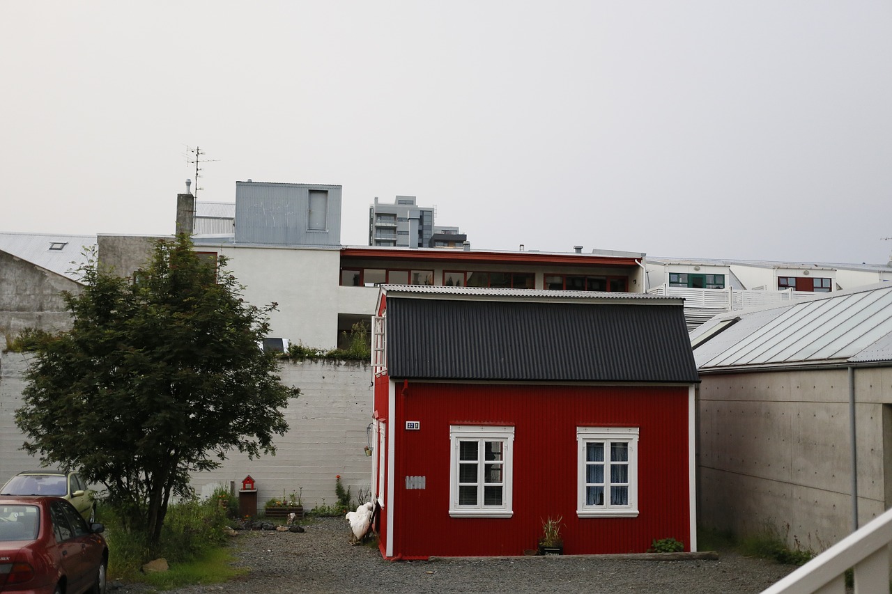 Reikjavikas, Miesto Centras, Iceland, Mažai Raudona Namelis, Nemokamos Nuotraukos,  Nemokama Licenzija