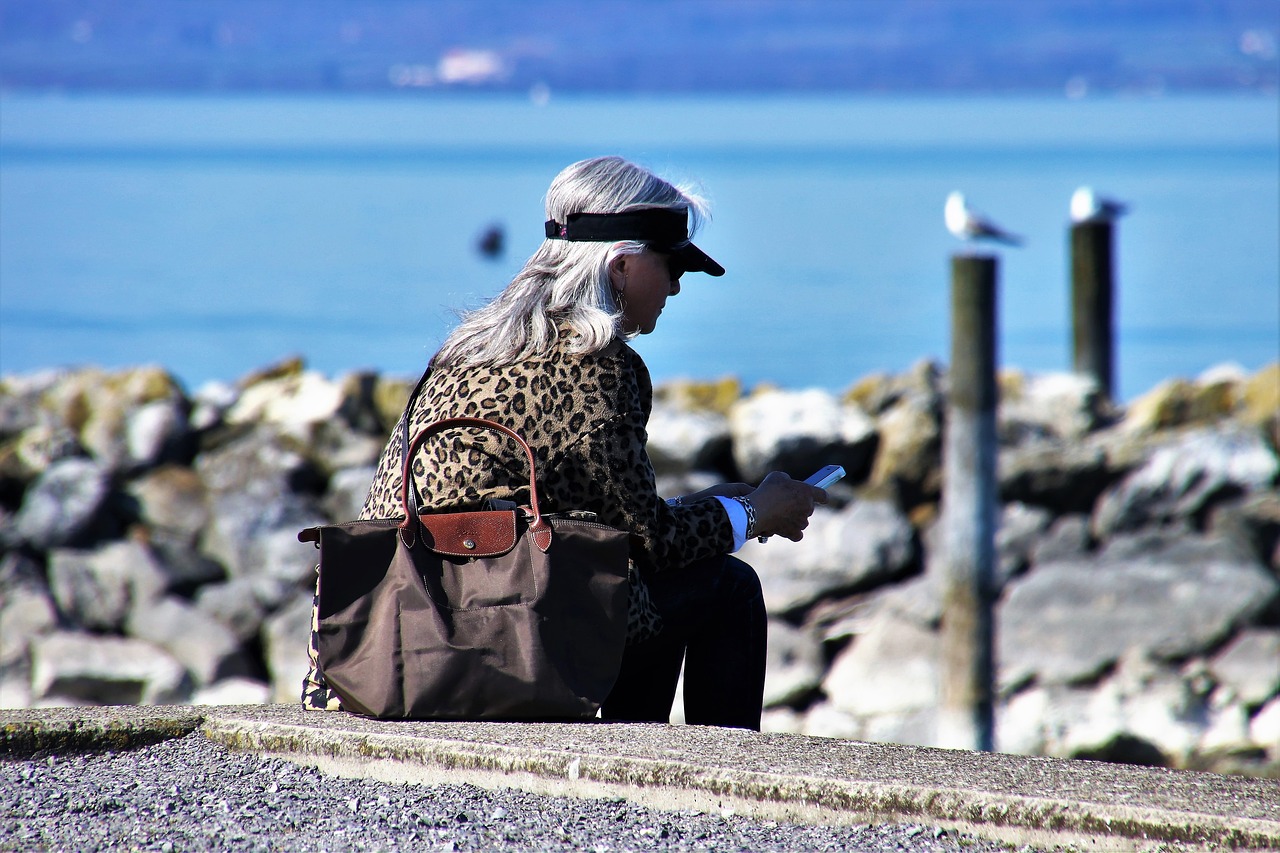 Atsipalaidavimas,  Telefonas,  Kelionė,  Moteris,  Piko,  Ežeras,  Bodensee,  Papludimys,  Monolitinė Vandens Dalis,  Gamta