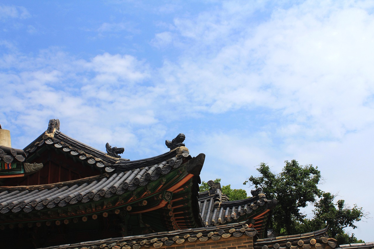 Korėjos Respublika, Rūmai, Changdeokgung, Nakseonjae, Injeongjeon, Gyeongbok Rūmai, Asija, Asian Stilius, Peizažas, Dangus