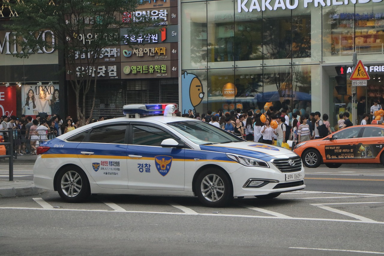 Korėjos Respublika, Policija, Policijos Automobilis, Kelias, Pareiga, Nemokamos Nuotraukos,  Nemokama Licenzija