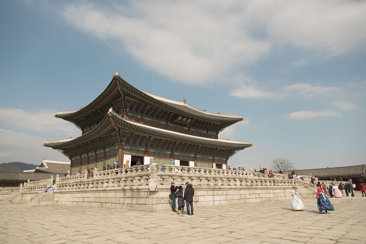 Korėjos Respublika, Seulas, Gyeongbok Rūmai, Rūmai, Korėja, Miestas, Seni Pastatai, Kraštovaizdis, Pastatas, Kelionė