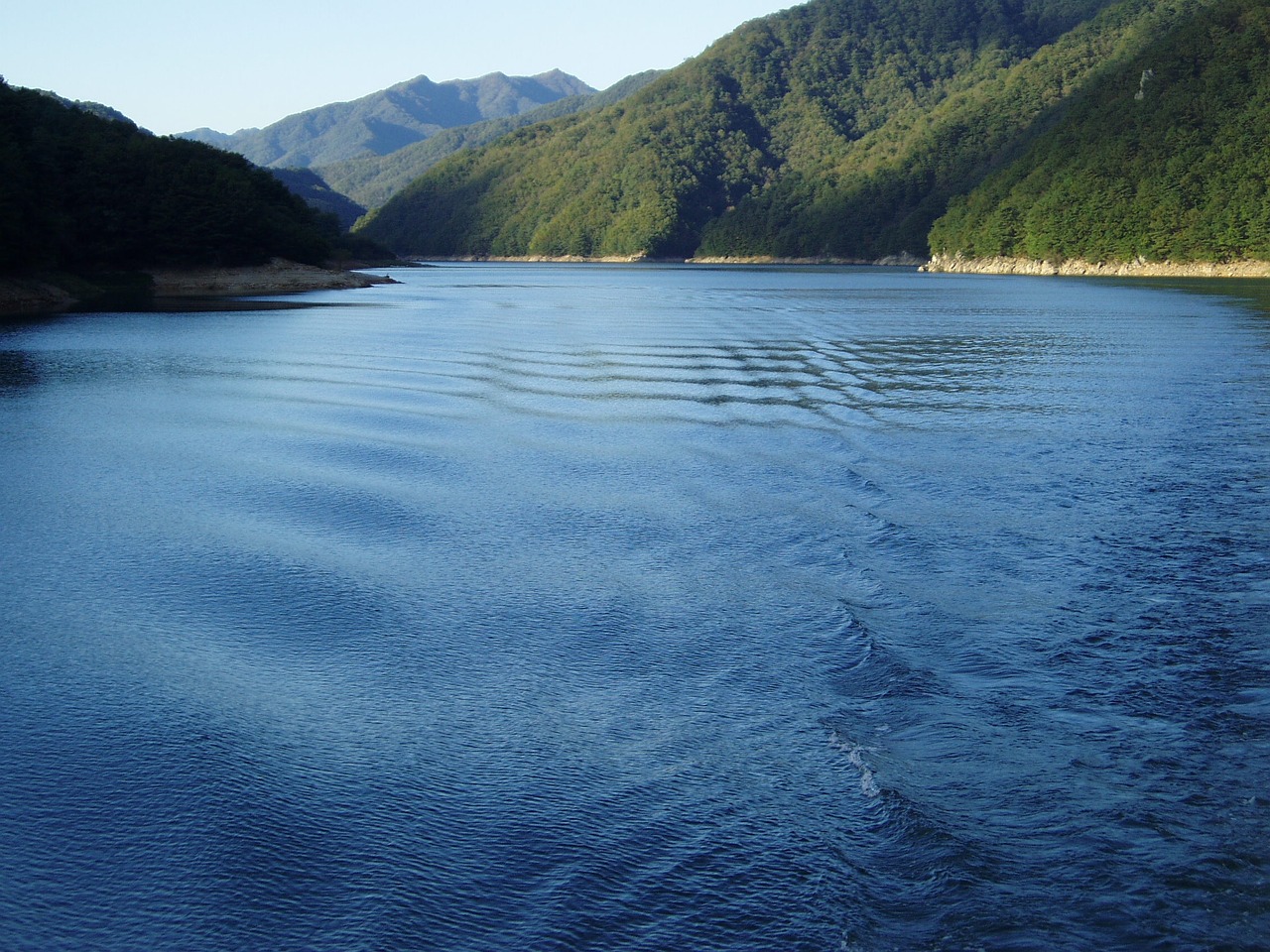 Rezervuaras, Gangwon Do, Kalnas, Gamta, Korėjos Respublika, Turizmas, Peizažas, Kelionė, Kraštovaizdis, Nemokamos Nuotraukos