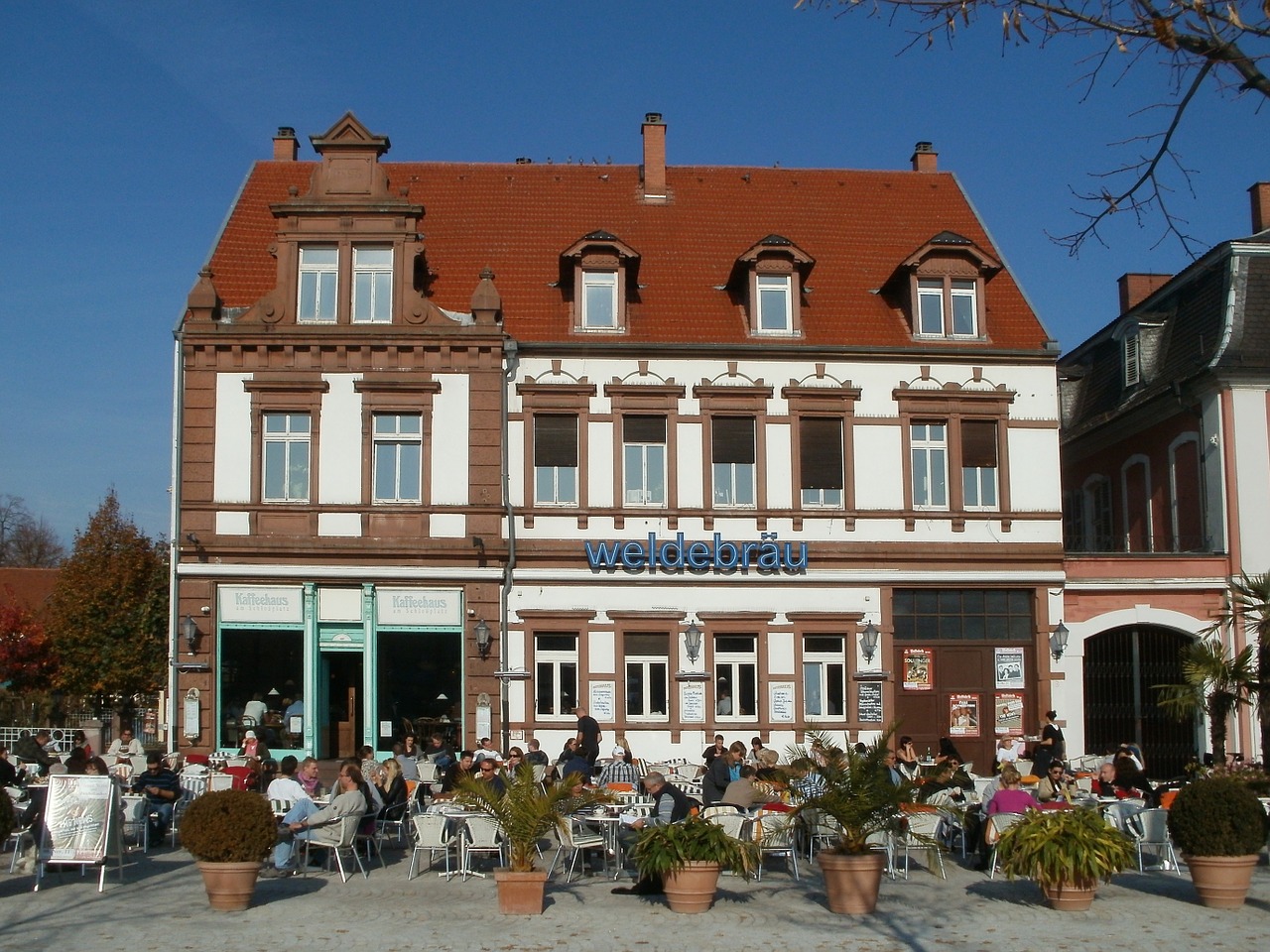Restoranas, Kavinė, Schlossplatz, Schwetzingen, Maistas, Kava, Baras, Gerti, Pietūs, Stalas