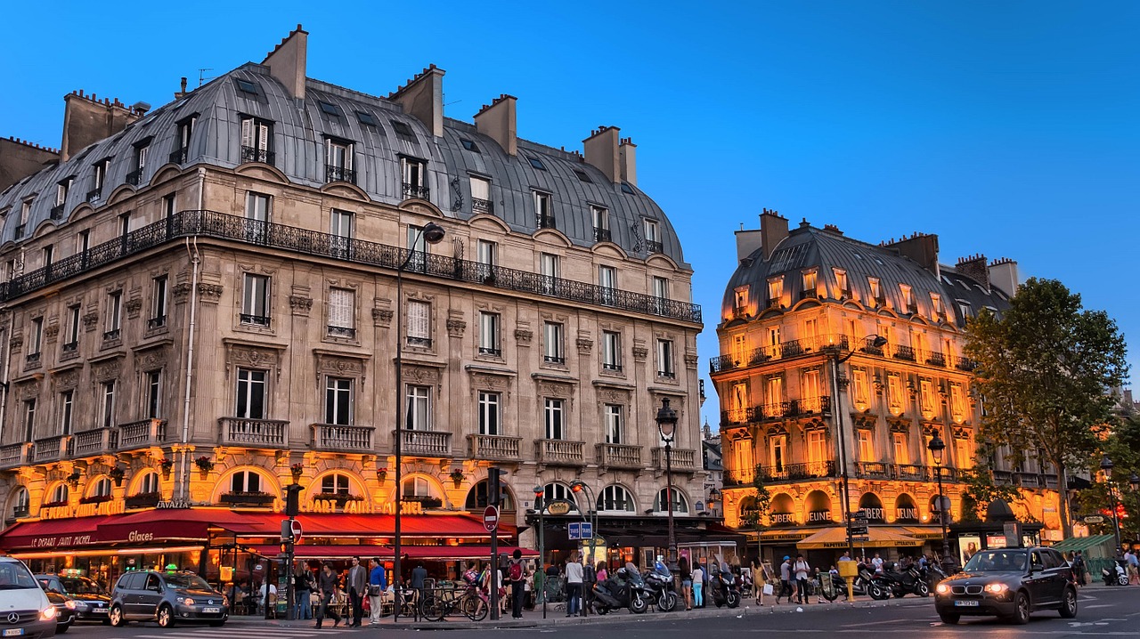 Restoranas, Kavinė Le Depart St -Michel, Paris, Architektūra, Vaizdas, Eksterjeras, Istorinis, Pastatas, Vaizdingas, Miesto Panorama