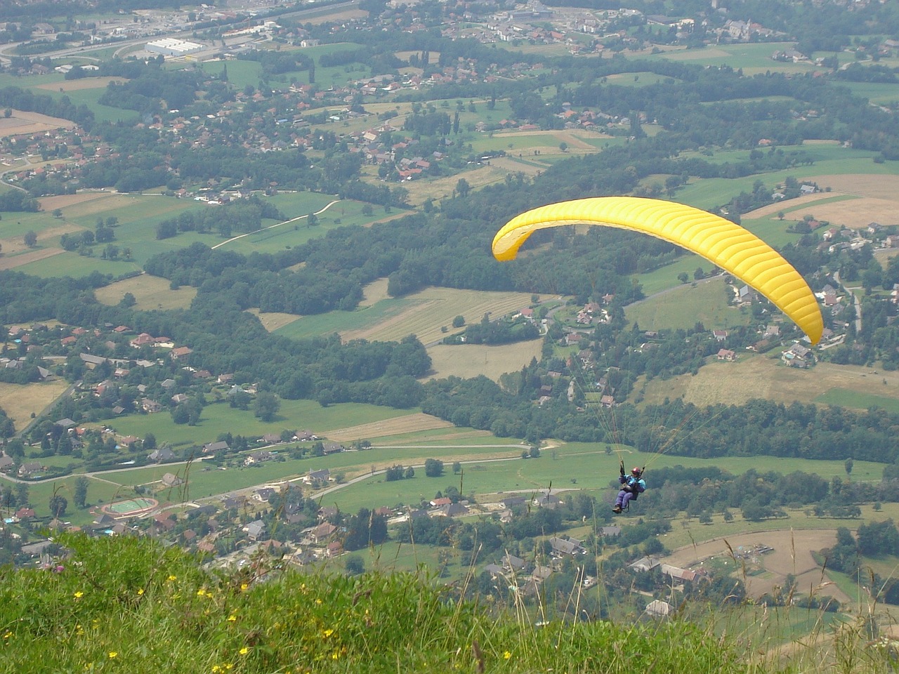 Paragliding, Mont Revard, Aix Les Bains, Kalnas, Kraštovaizdis, Gamta, Vaizdas, Rūkas, Nemokamos Nuotraukos,  Nemokama Licenzija