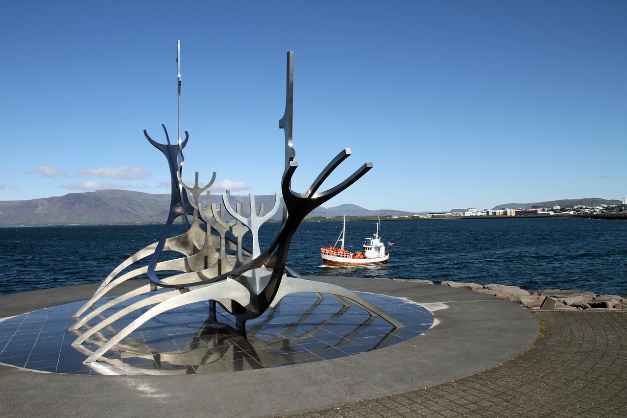 Reikjavikas, Iceland, Vikingo Laivas, Sólfar, Saulės Voyager, Skulptūra, Nemokamos Nuotraukos,  Nemokama Licenzija
