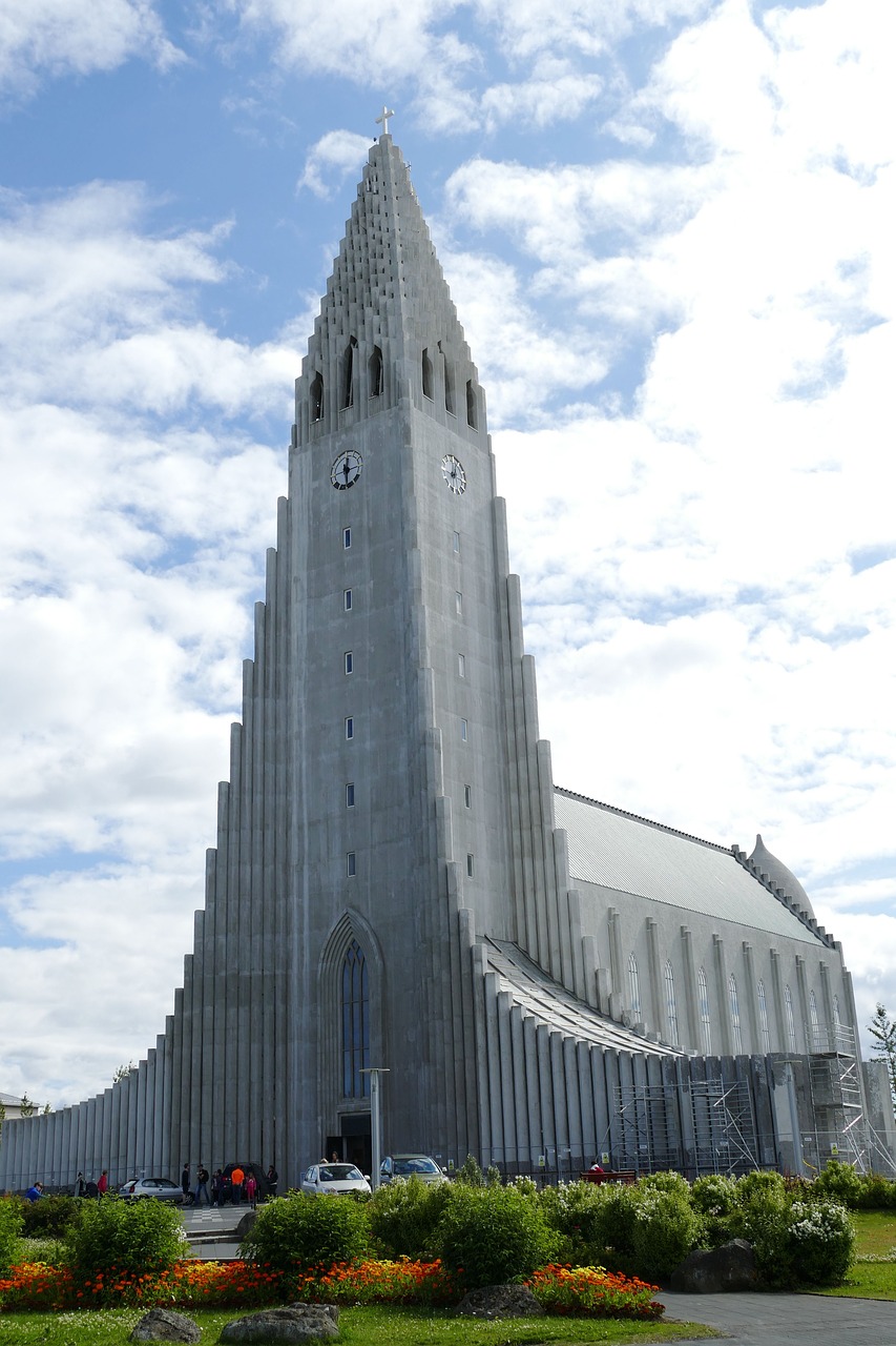 Reikjavikas, Bažnyčia, Hallgrímskirkja, Lankytinos Vietos, Architektūra, Orientyras, Balta, Iceland, Bokštas, Nemokamos Nuotraukos