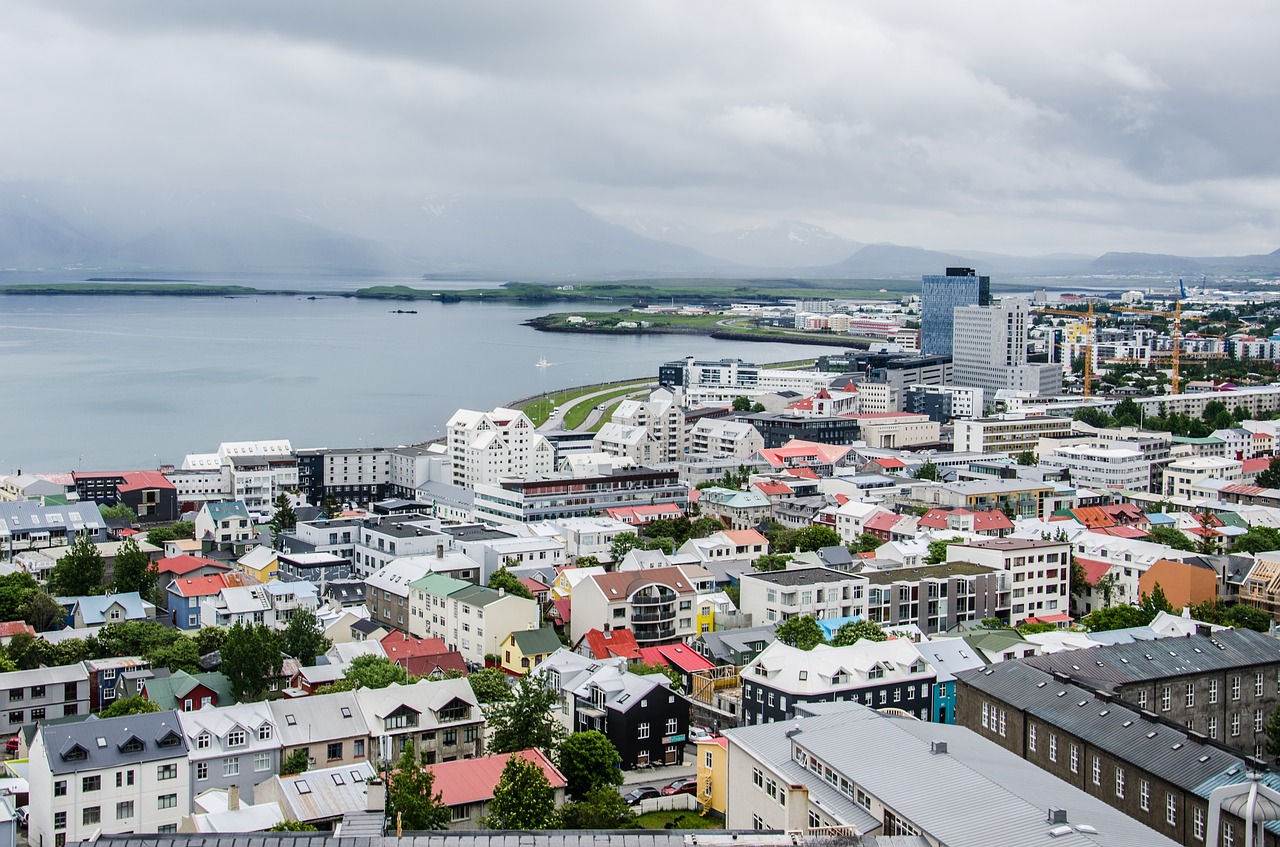 Reikjavikas, Kapitalas, Miestas, Iceland, Kelionė, Miesto Panorama, Architektūra, Europa, Pastatas, Centro