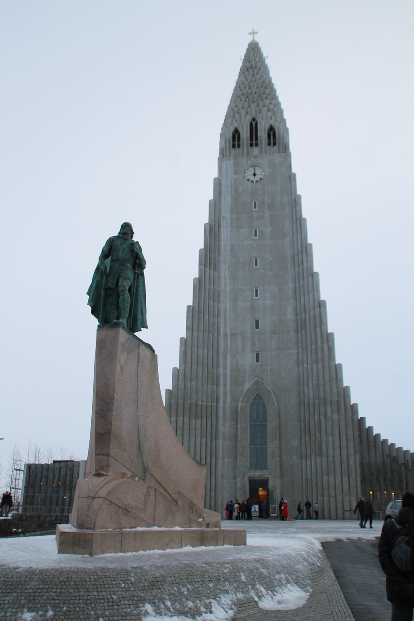 Reikjavikas, Bažnyčia, Iceland, Hallgrímskirkja, Kapitalas, Miestas, Lankytinos Vietos, Architektūra, Dangus, Skulptūra