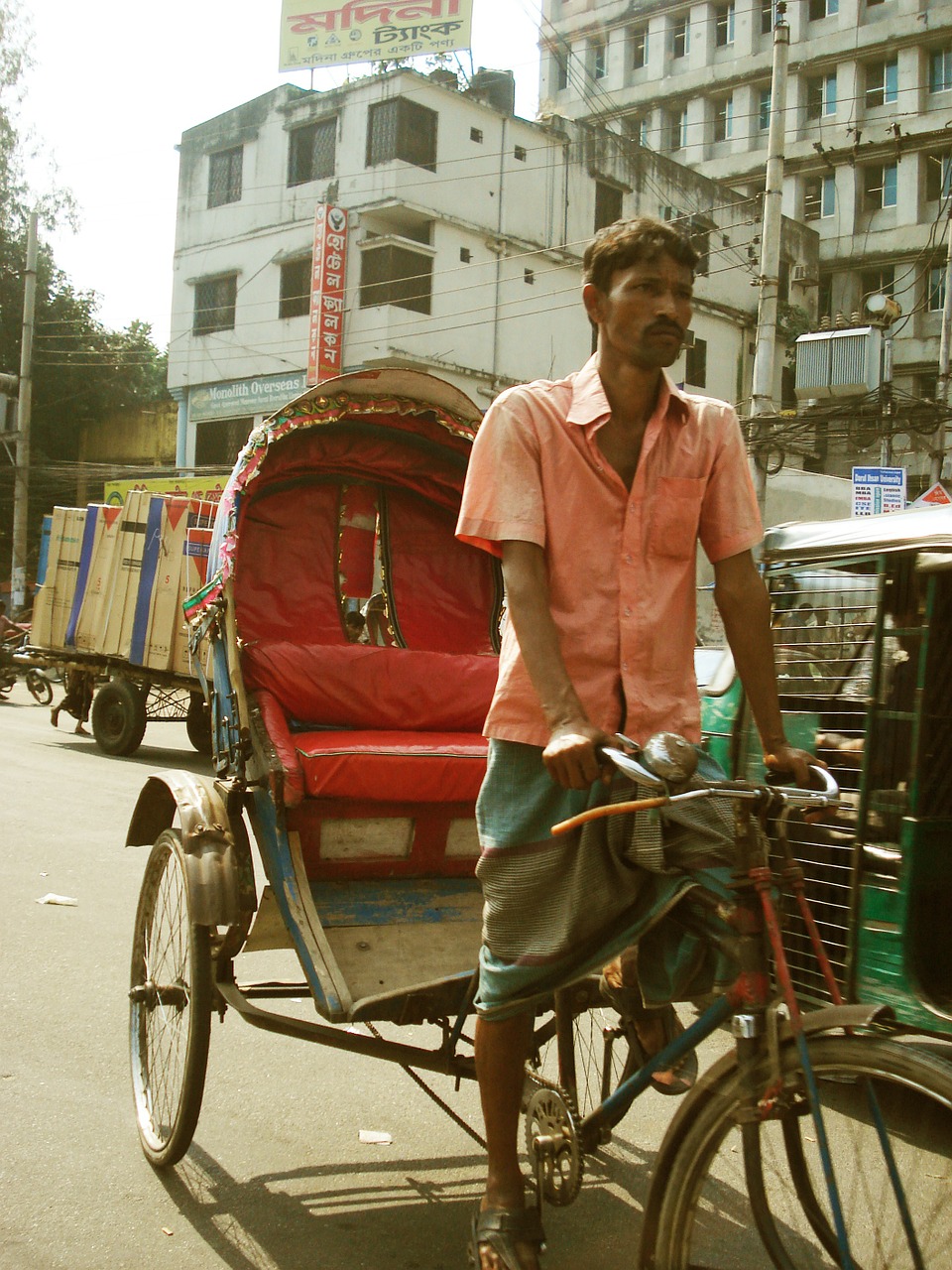 Rickshaw, Transportas, Taksi, Ciklo Ritmas, Gabenimas, Eismas, Vintage, Paslauga, Tradicinis, Bangladešas