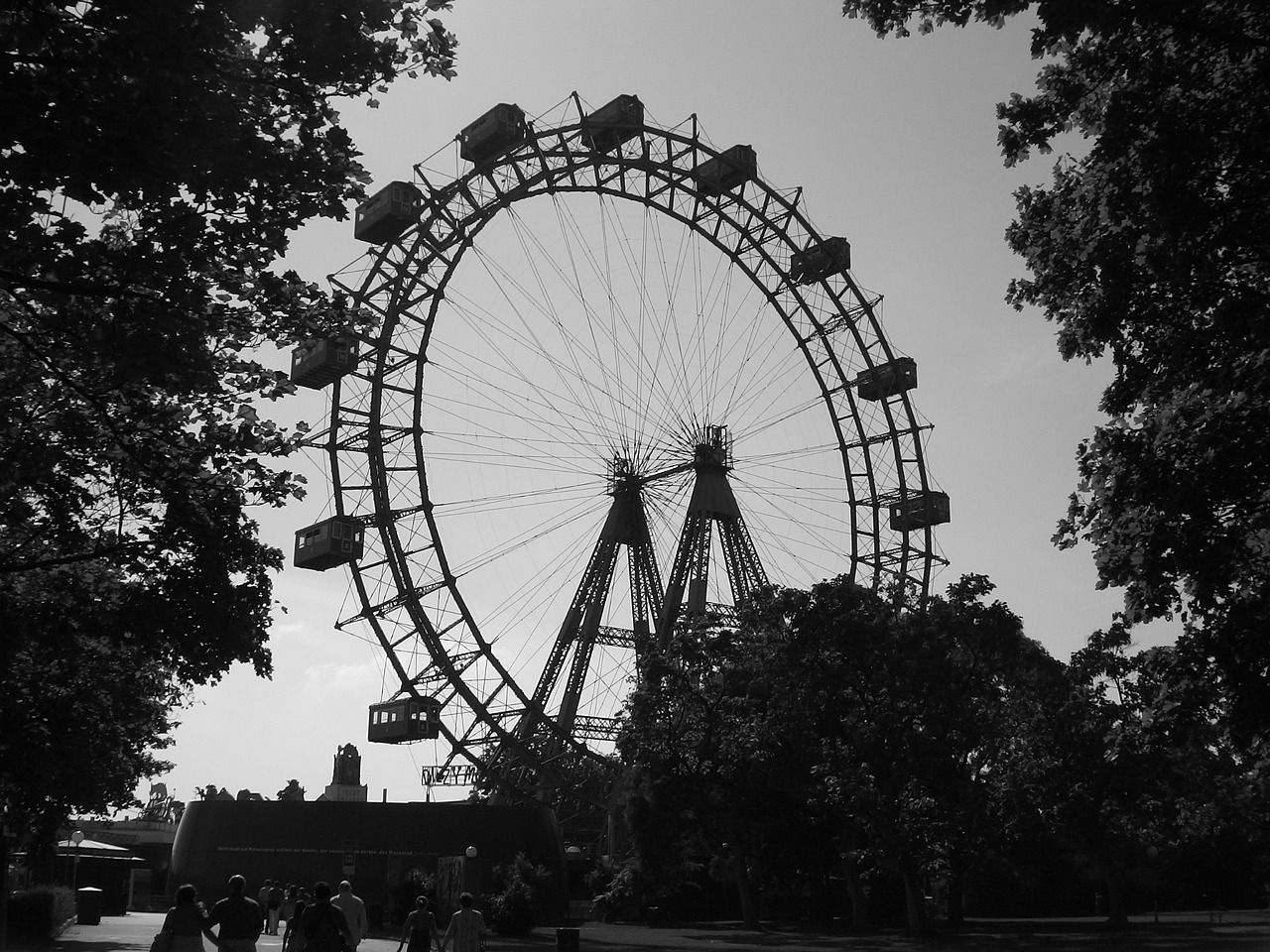 Riesenrad, Vienna, Funfair, Atrakcionų Parkas, Romantiškas, Linksma, Ferris Ratas, Žiūrovas, Turizmas, Austria