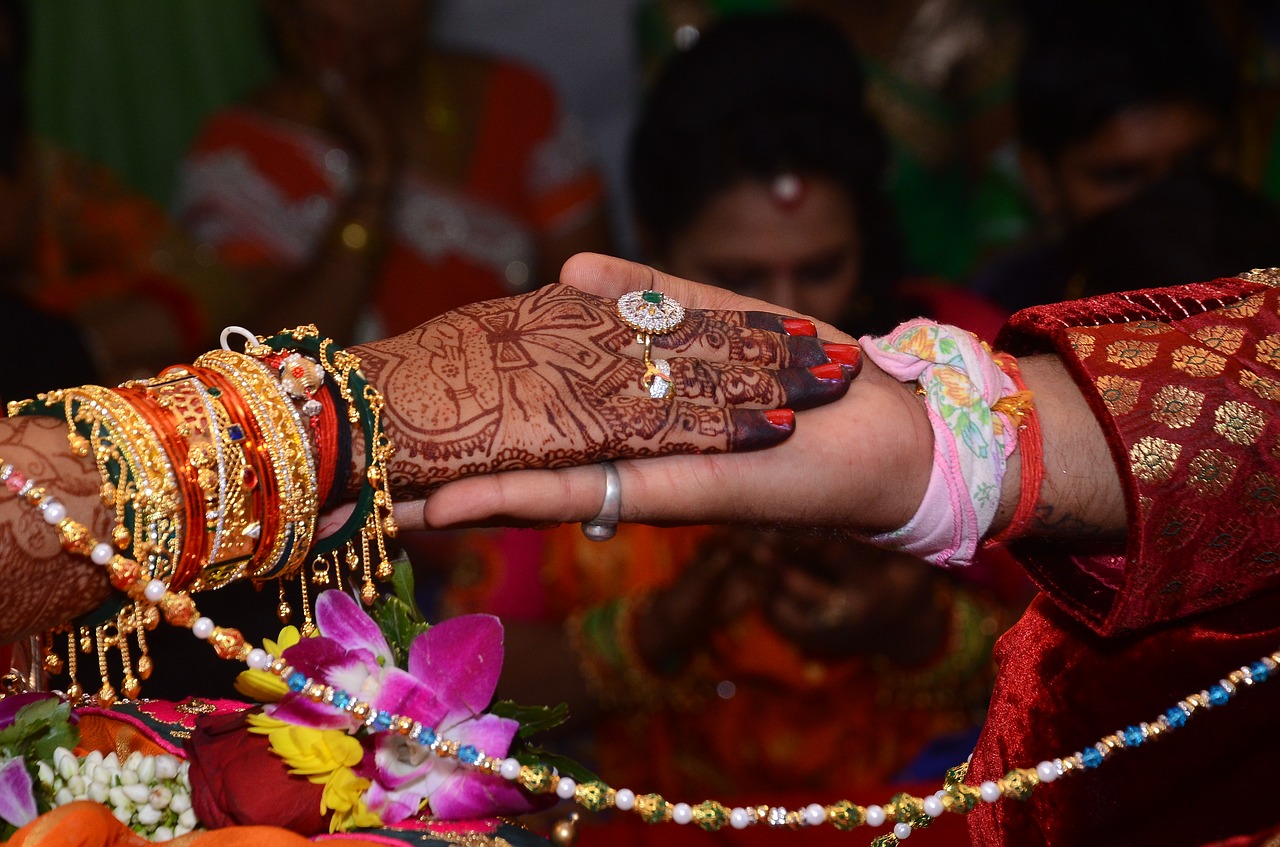 Žiedas,  Hastmelap,  Vestuvės,  Santuoka,  Indijos,  Hindu,  Tradicija,  Šventė,  Nuotaka,  Ceremonija