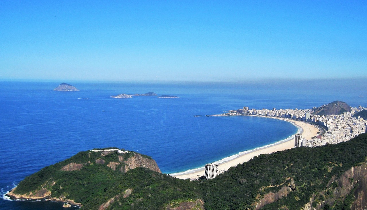 Rio, Vaizdas Iš Cukranendrių, Copacabana, Apsvaiginimo, Apžiūrėti Copacabana, Perspektyva, Vaizdas, Įspūdingas, Gamta, Mėlynas