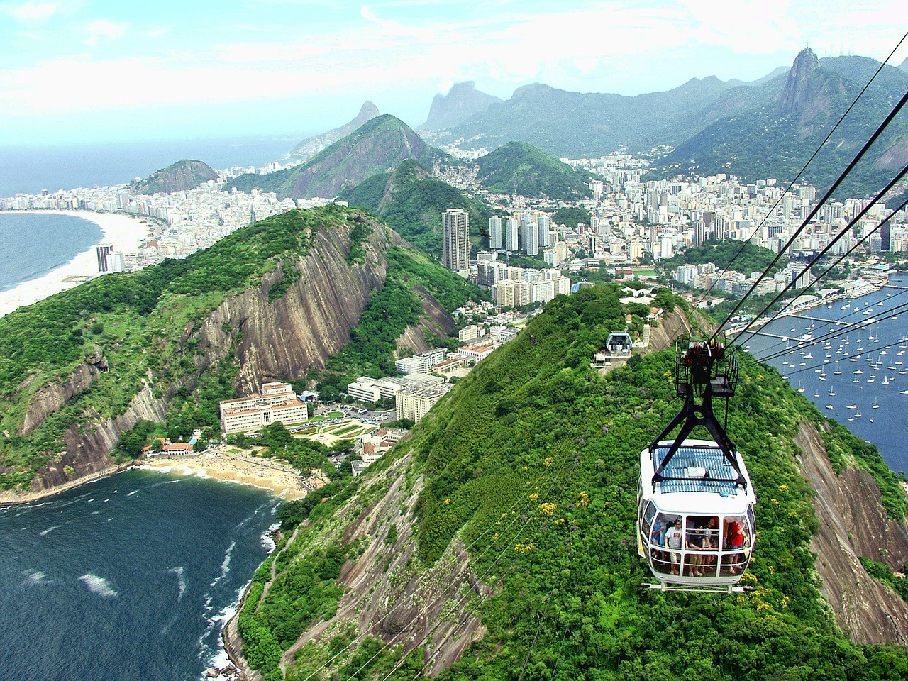 Rio, Brazilija, Turizmas, Janeiro, Brazilas, Cukraus Gabalas, Kalnas, Kabelis, Vaizdingas, Kranto