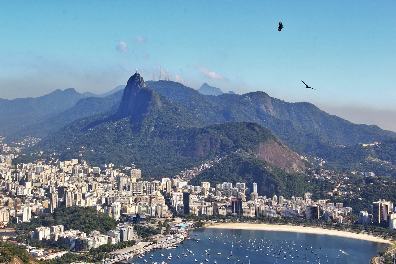 Rio De Žaneiras, Korcovado Vaizdai, Vaizdas Iš Cukranendrių, Apsvaiginimo, Corcovado, Perspektyva, Vaizdas, Orientyras, Gamta, Mėlynas