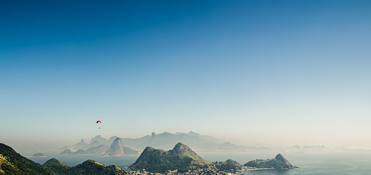 Rio De Žaneiras, 2016 M. Olimpinės Žaidynės, Niterói, Brazilija, Kristus Atpirkėjas, Kalnai, Įlanka, Miesto Parkas, Miestas, Paragliding