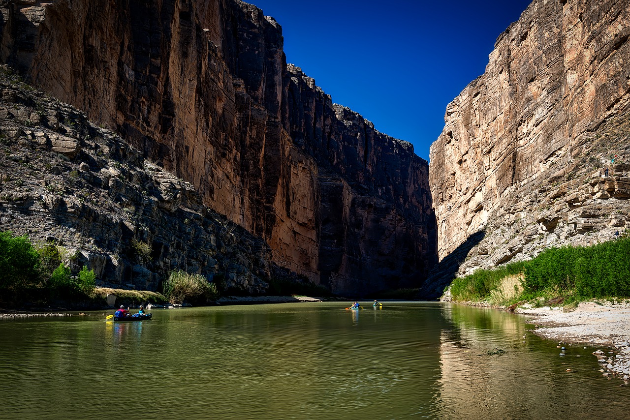 Rio Grande Upė, Texas, Meksika, Kraštovaizdis, Kanjonas, Didelis Lenkimo Nacionalinis Parkas, Paskirties Vietos, Vaizdingas, Turizmas, Plaukiojimas