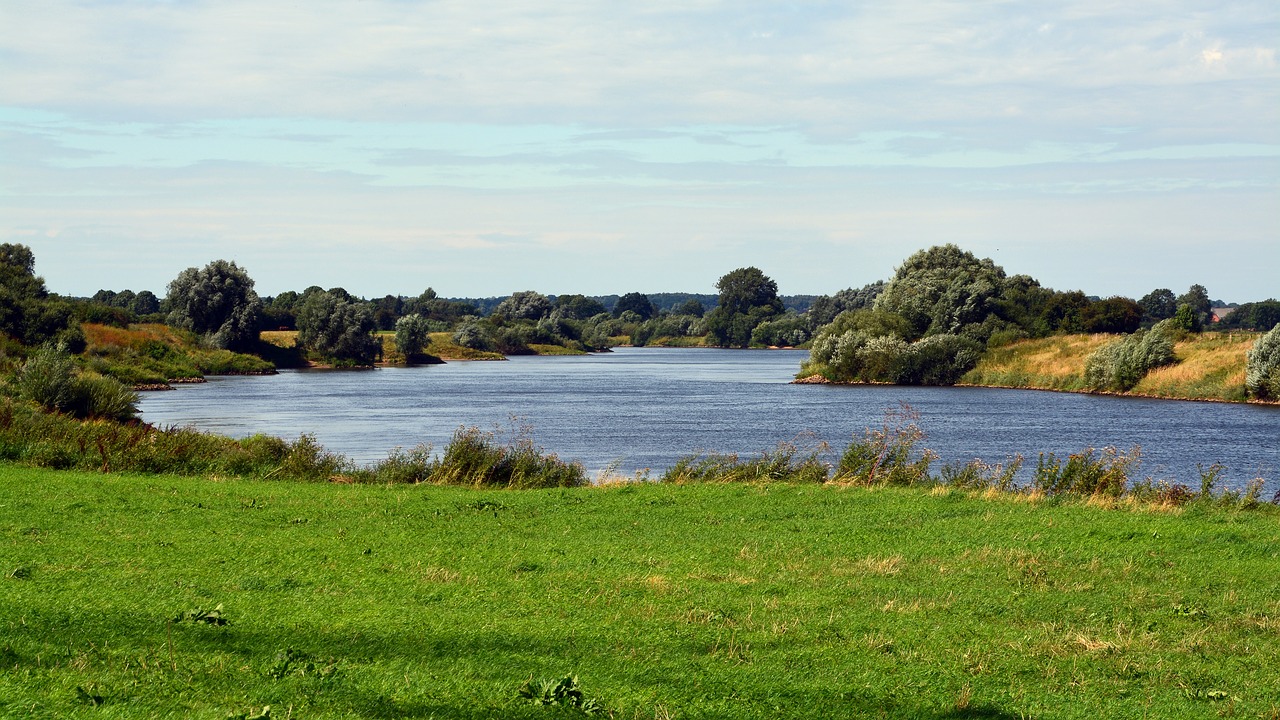 Upė, Kraštovaizdis, Weser, Gamta, Vanduo, Panorama, Nemokamos Nuotraukos,  Nemokama Licenzija
