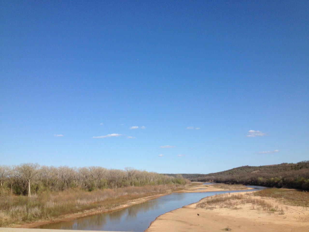 Upė, Oklahoma, Mėlynas Dangus, Vanduo, Smėlis, Gamta, Nemokamos Nuotraukos,  Nemokama Licenzija