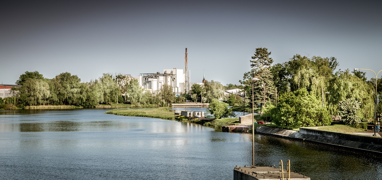 Upė,  Tiltas,  Gamykla,  Opolė,  Vandens,  Architektūra,  Būdas,  Kraštovaizdis,  Medis,  Parkas