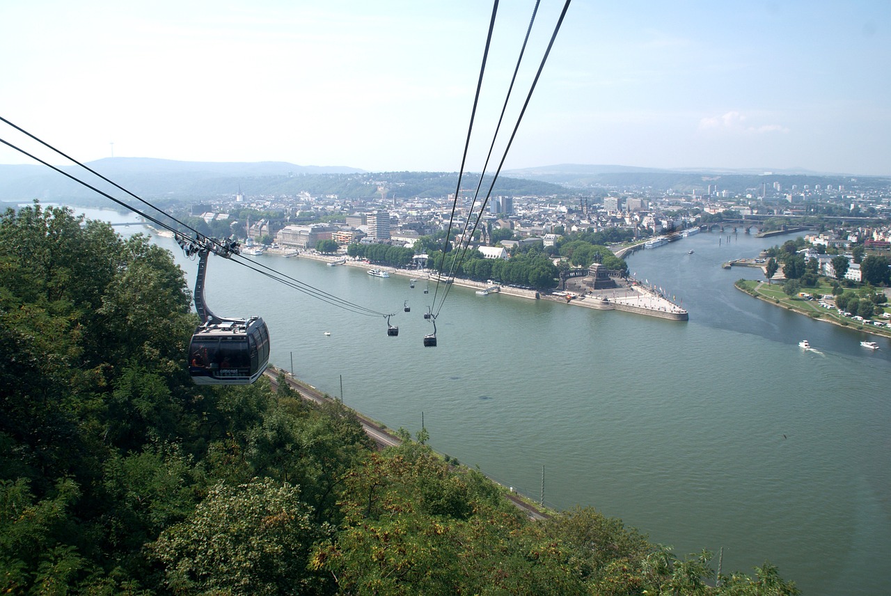 Upė, Rinas, Mosel, Vokiečių Kampelis, Kabelis, Koblenz, Nemokamos Nuotraukos,  Nemokama Licenzija