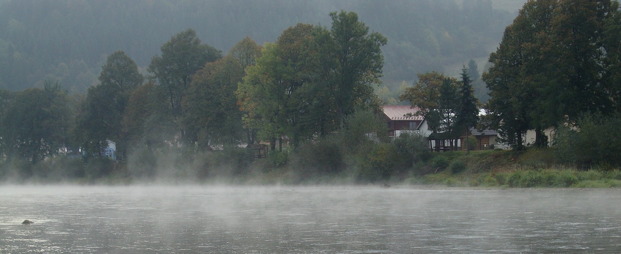 Upė, Vanduo, Gamta, Kraštovaizdis, Lenkija, Rūkas, Miškas, Kaimas, Nemokamos Nuotraukos,  Nemokama Licenzija