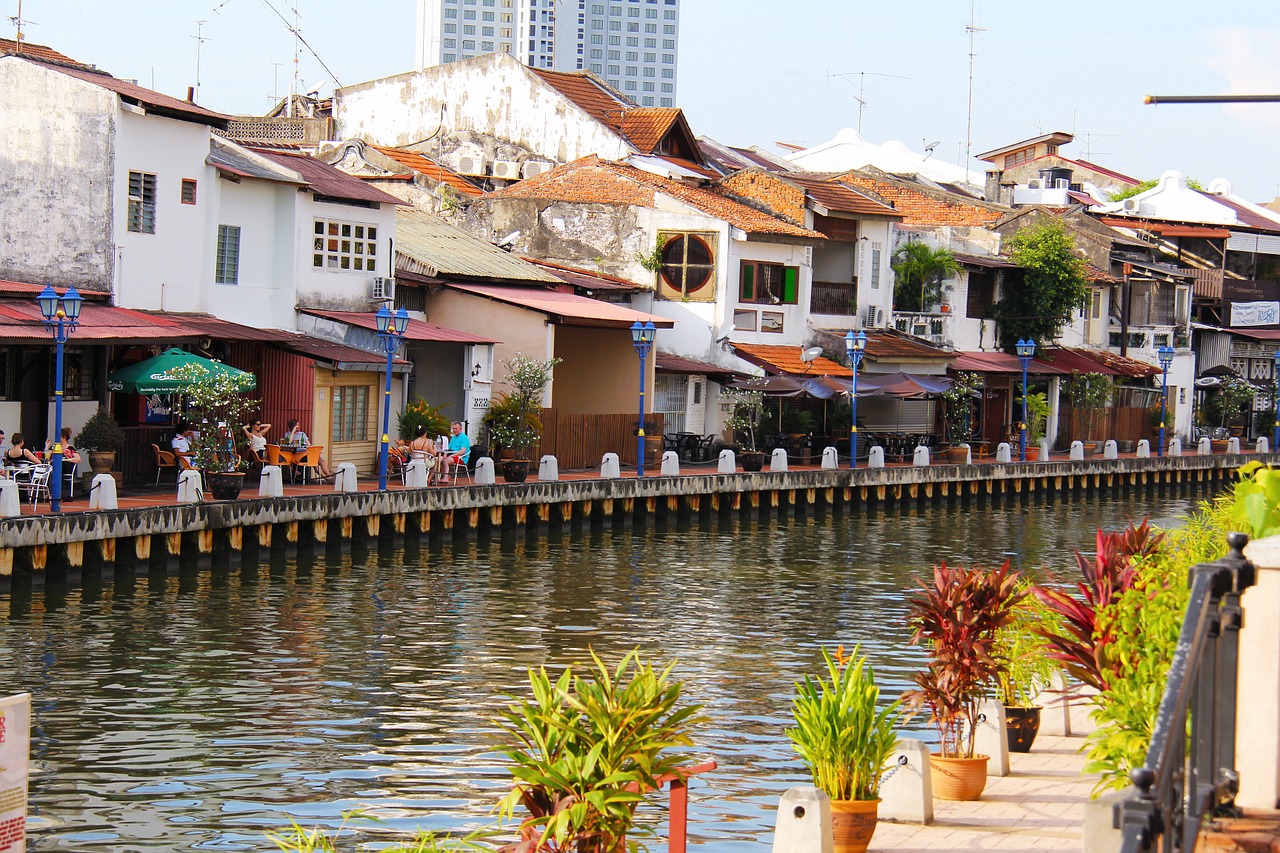 Upė, Malacca Upė, Miestas, Kavinė, Restoranas, Atsipalaiduoti, Gražus, Populiarus, Turistinis, Turizmas