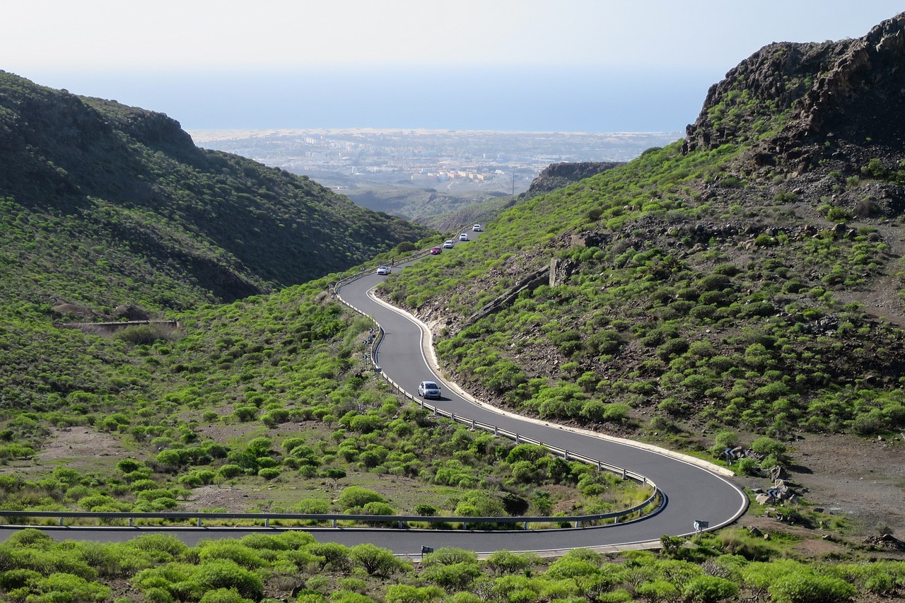 Kelias, Kalnas, Dangus, Maspalomas, Gran-Canaria, Kanarų Salos, Tarmac, Gamta, Nemokamos Nuotraukos,  Nemokama Licenzija