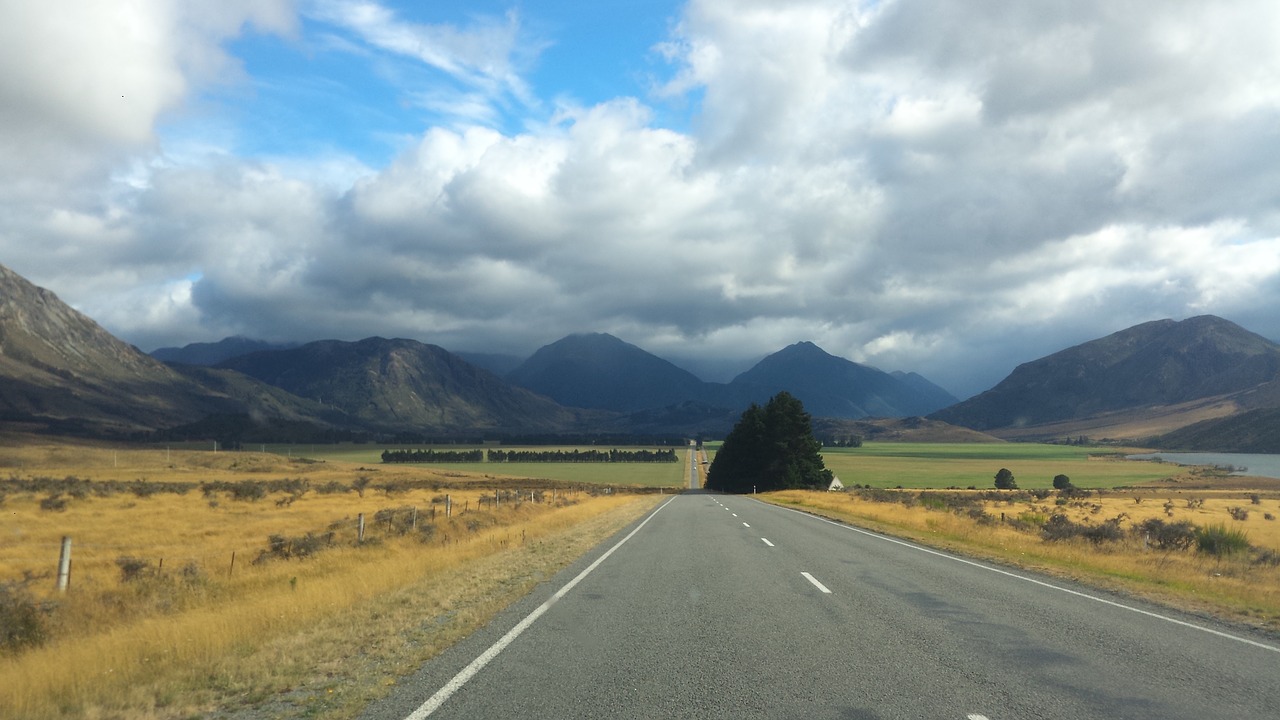Kelias, Naujoji Zelandija, Kalnų Debesys, Nemokamos Nuotraukos,  Nemokama Licenzija