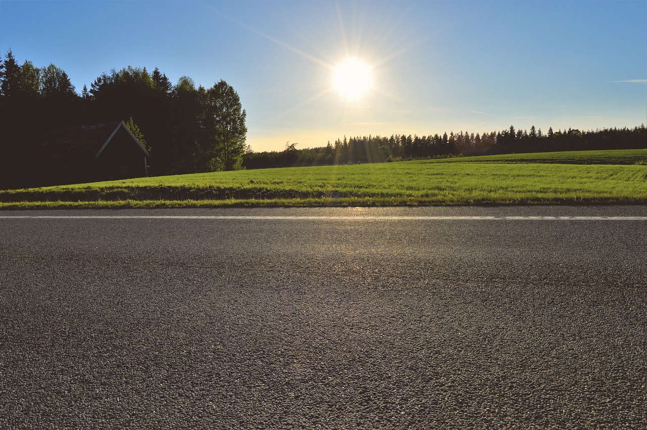 Kelias, Saulėlydis, Saulės Energija, Saulės Šviesa, Himmel, Vakaras, Medis, Peizažai, Lauke, Švedija