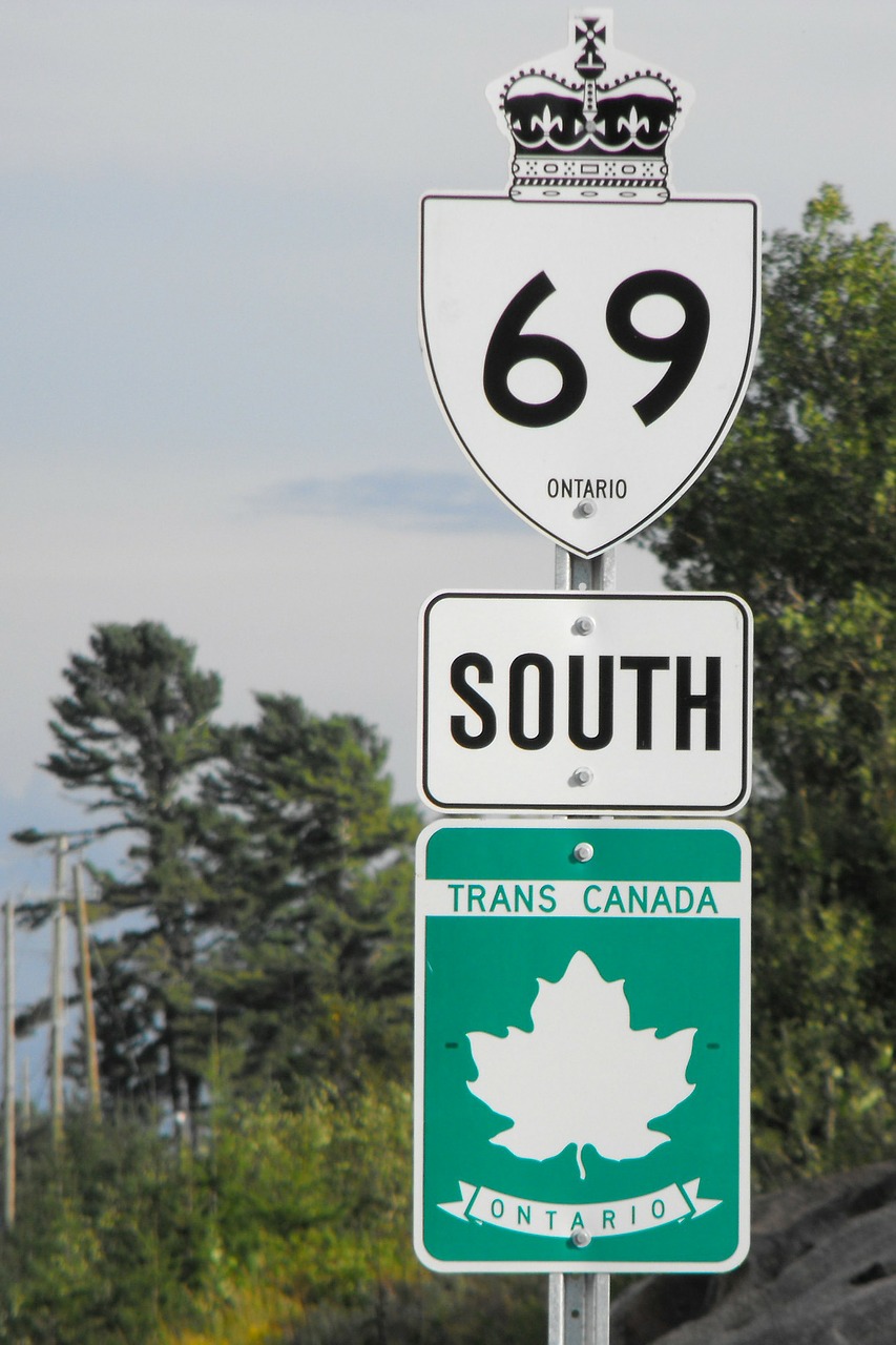 Kelias, Ženklas, Orientyras, Ontarijas, Greitkelis, Trans Canada, Simbolis, Kanada, Maršrutas 69, Nemokamos Nuotraukos