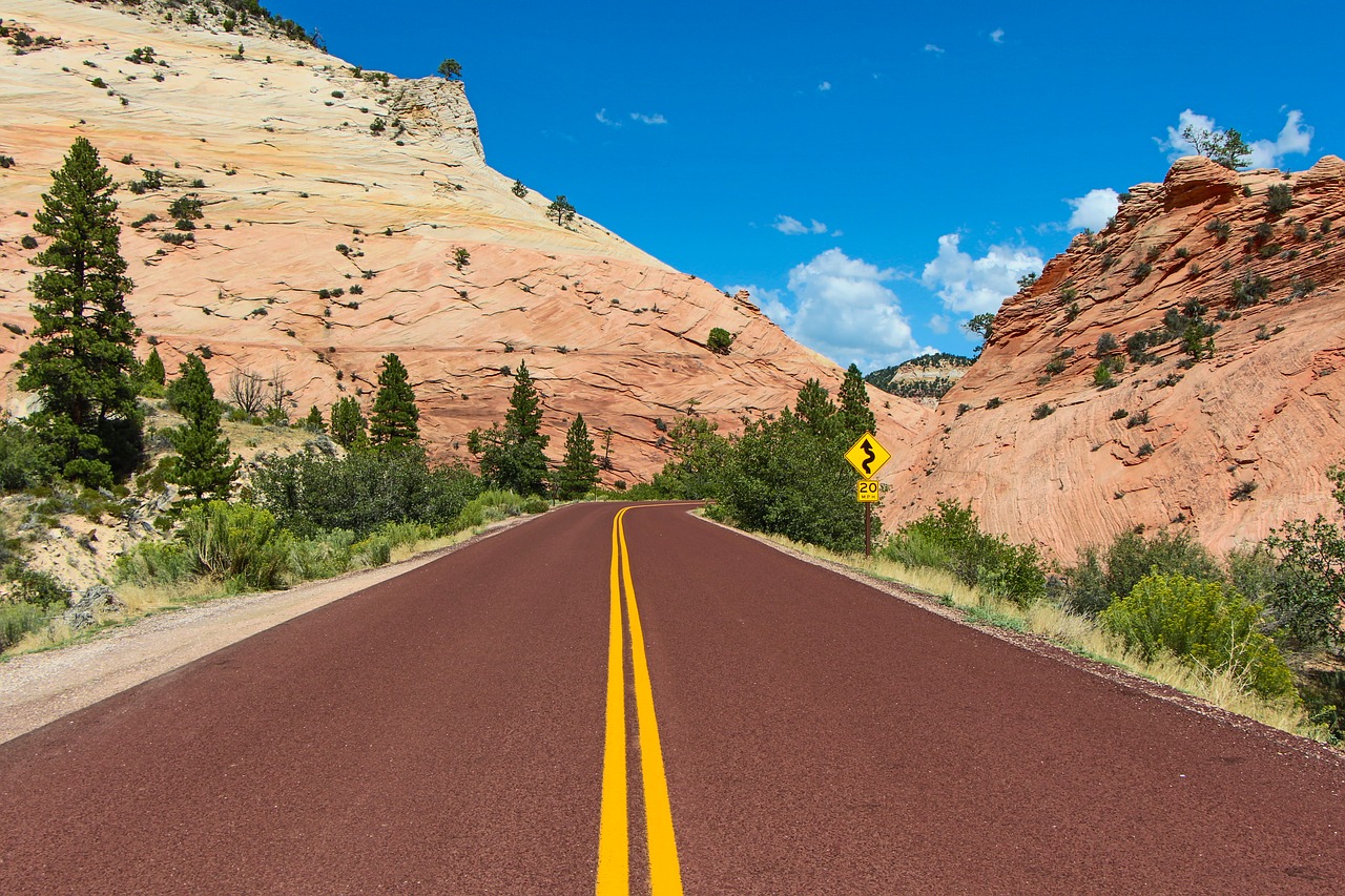 Kelias,  Kelionė,  Dangus,  Gamta,  Lauke,  Zion,  Utah,  Nacionalinis Parkas,  Be Honoraro Mokesčio, Nemokamos Nuotraukos