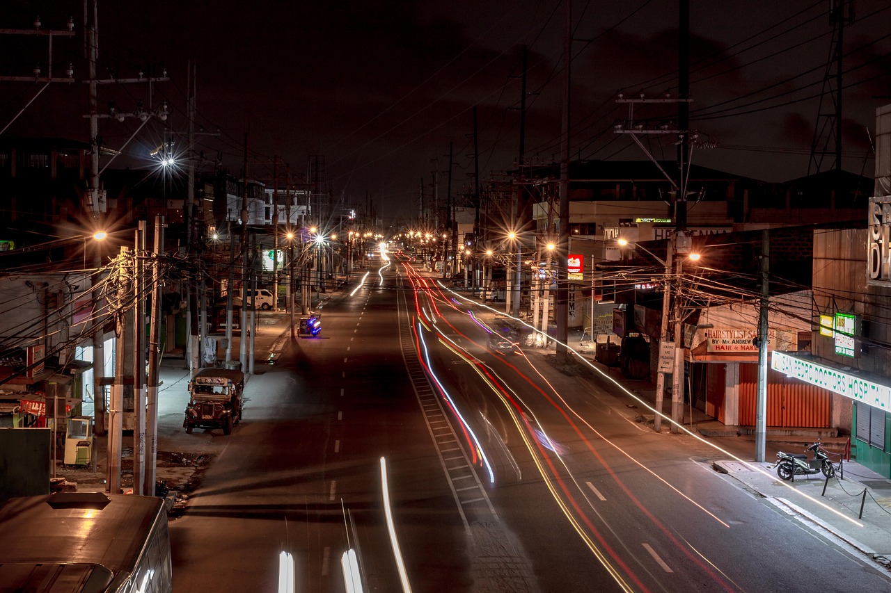 Kelias,  Gatvė,  Eismas,  Transporto Sistema,  Miestas,  San Pedro Laguna,  San Pedro,  Laguna,  Filipinai,  Ilga Ekspozicija