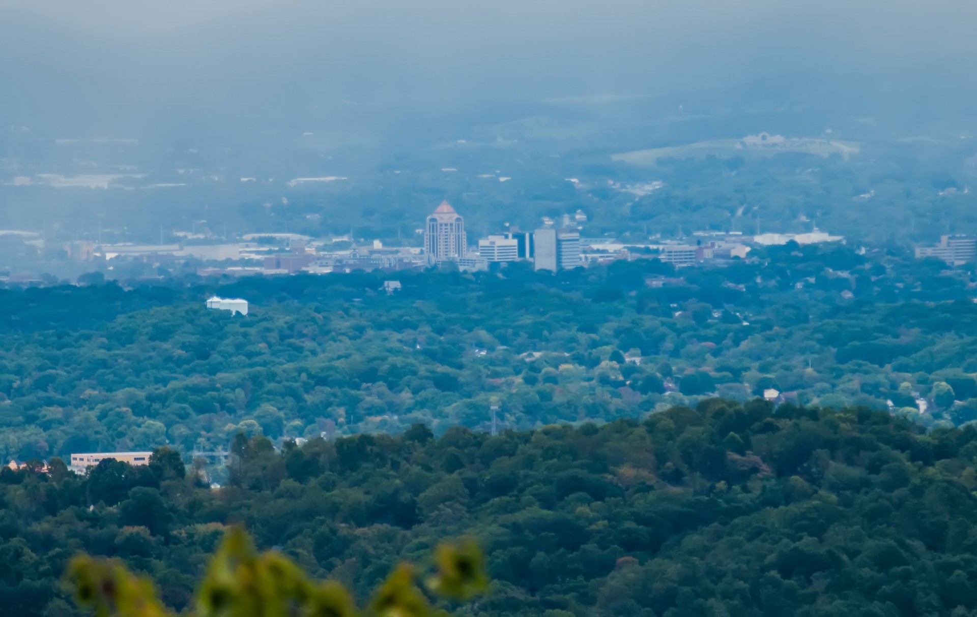 Roanoke,  Virginia,  Miestas,  Kalnai,  Lietus,  Rūkas,  Debesuota,  Oras,  Slėnis,  Usa