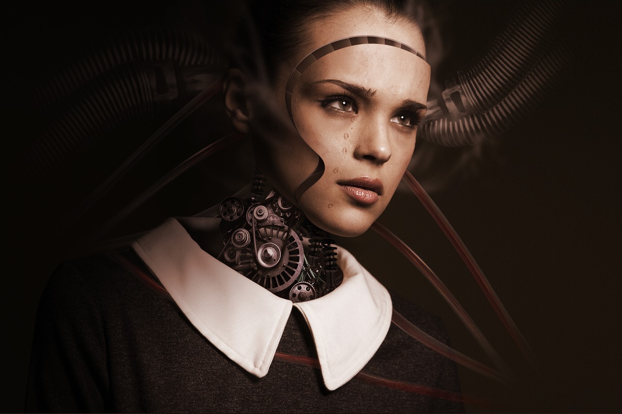 Robotas, Moteris, Veidas, Verkti, Liūdnas, Dirbtinis Intelektas, Persiųsti, Mašina, Skaitmeninis, Technologija