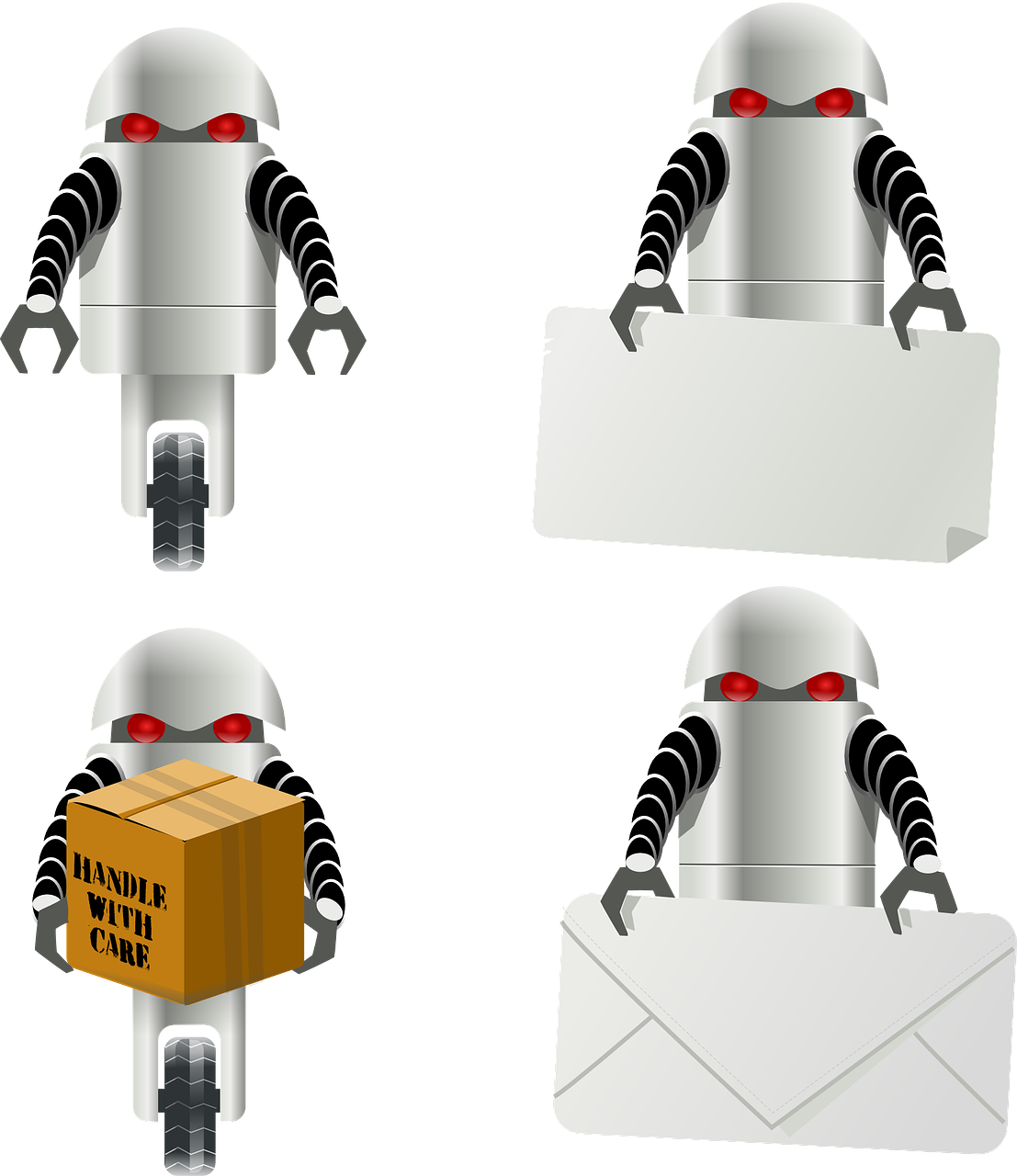 Robotas, Pristatymas, Laiškas, Paketas, Nešiotis, Kroviniai, Darbuotojas, Elektroninė, Įsakymas, Futuristinis