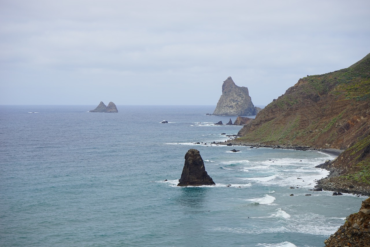 Roko, Roque De La Rapadura, Roques De Anaga, Tenerifė, Šiaurinė Pakrantė, Kranto, Būti, Vandenynas, Salos, Roko Salos