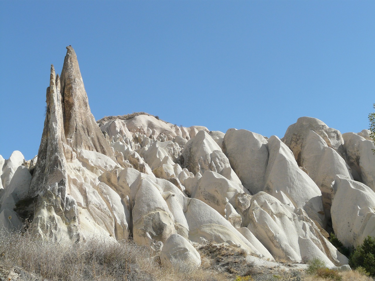 Rokas, Bokštas, Puiku, Tufa, Uolienos Formacijos, Erozija, Rožių Slėnis, Cappadocia, Turkija, Fėjų Bokštai