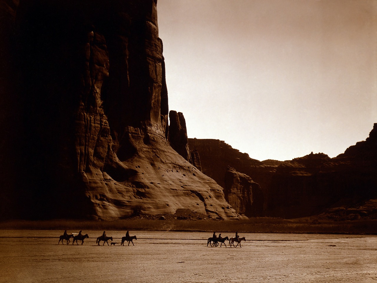 Roko Kanjonas, Laukiniai Vakarai, Canyon De Chelly, Kanjonas, Kieta Siena, Navajo, 1904, Arizona, Reiter, Indėnai