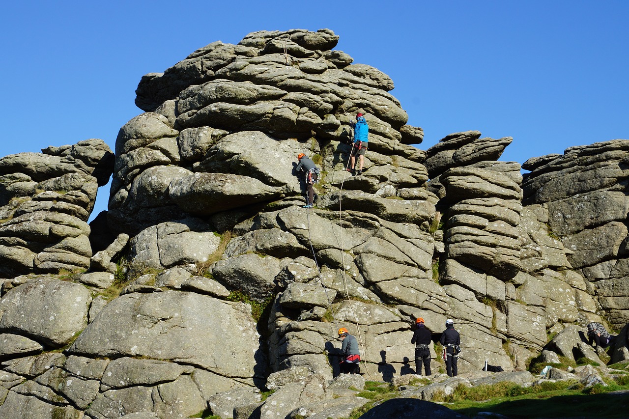 Laipiojimas Uolomis, Dartmoor, Skalikas, Žmonės, Granitas, Nemokamos Nuotraukos,  Nemokama Licenzija