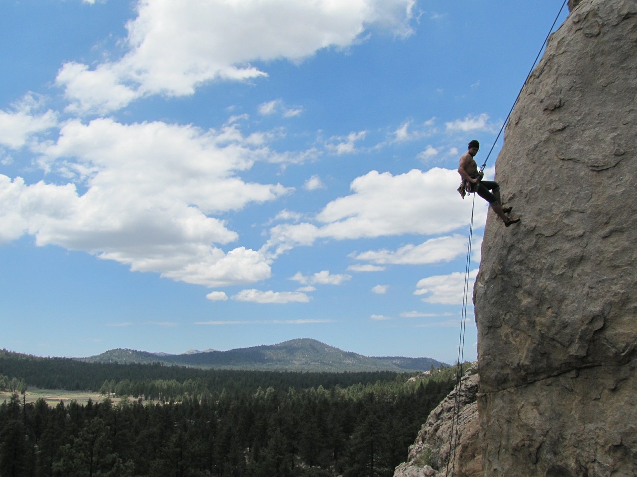 Laipiojimas Uolomis, Rappelling, Rappel, Nuleidimas, Nuotykis, Ekstremalios, Kalnas, Aktyvus, Lauke, Saulėtas