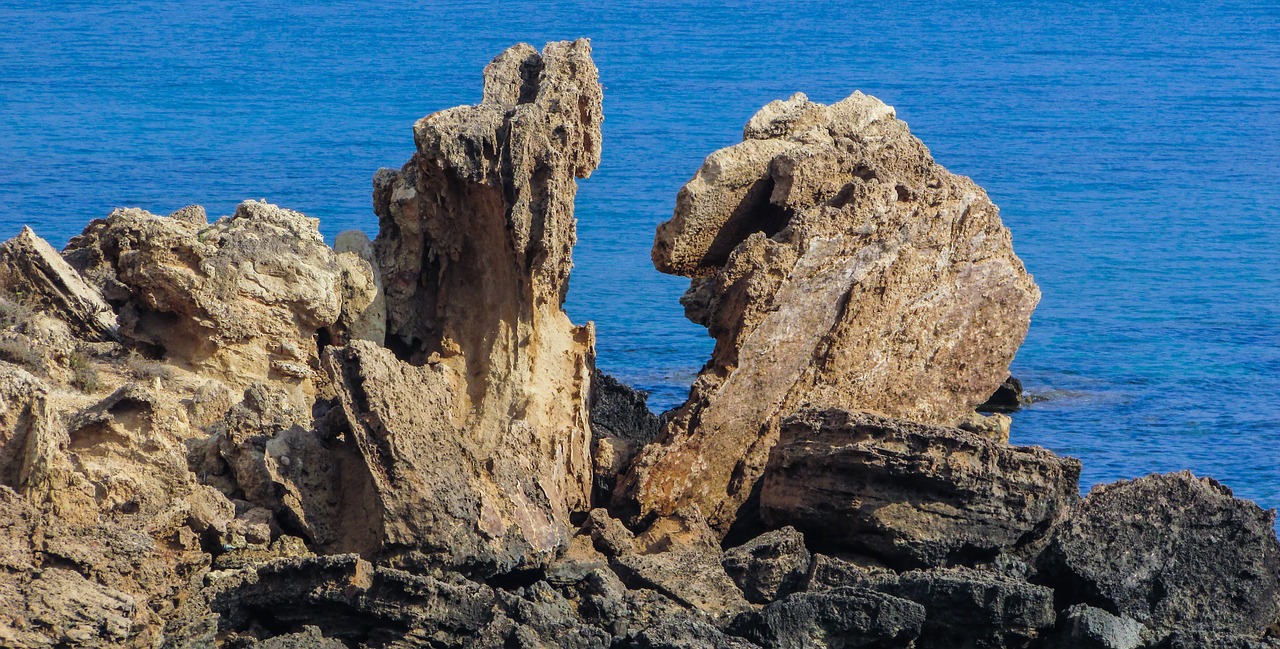 Uolienų Formavimas, Kranto, Gamta, Rokas, Jūra, Pakrantės, Geologija, Kipras, Kapparis, Nemokamos Nuotraukos