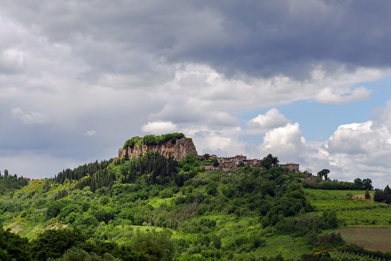 Roko Ripesena, Viduramžių Kaimas, Orvieto, Umbria, Italy, Sferracavallo, Seni Namai, Borgo, Viduramžiai, Kraštovaizdis