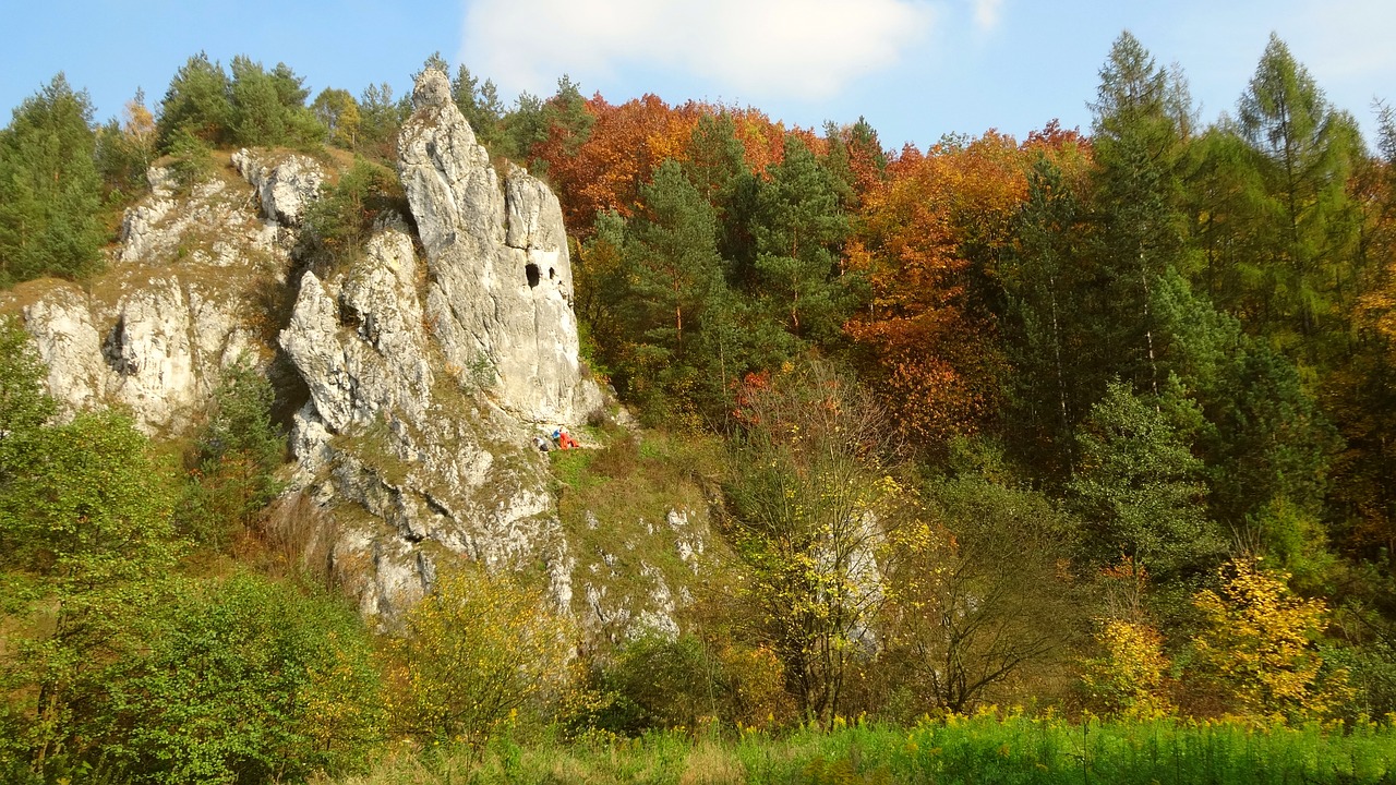 Akmenys, Ruduo, Kraštovaizdis, Slėniai Netoli Krokuvos, Supa Gamta, Rudens Kraštovaizdis, Gamta, Lenkija, Nemokamos Nuotraukos,  Nemokama Licenzija