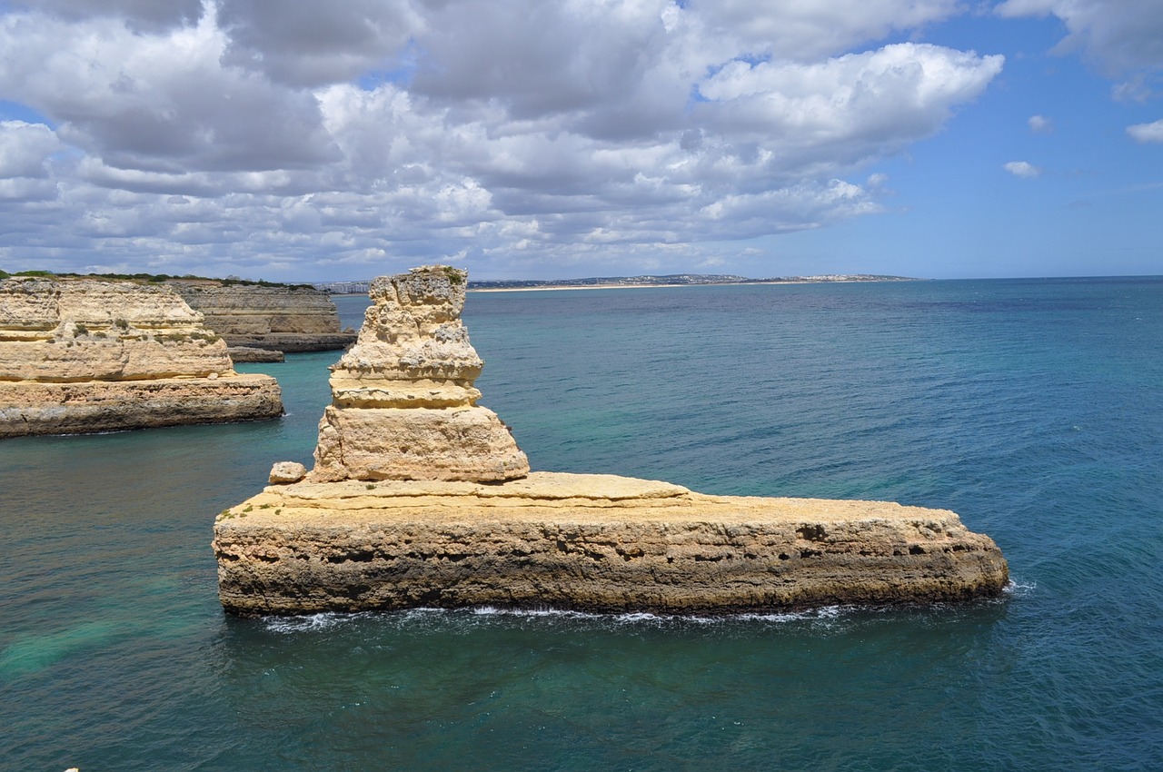 Akmenys,  Sala,  Krantas,  Atlanto Vandenynas,  Portugal,  Algarve,  Distrito De Faro, Nemokamos Nuotraukos,  Nemokama Licenzija