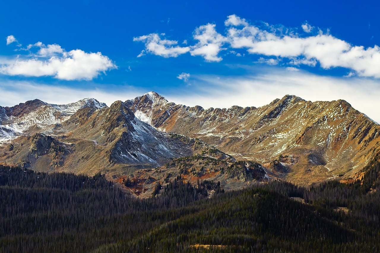 Uolėti Kalnai, Colorado, Dangus, Debesys, Kraštovaizdis, Diapazonas, Sniegas, Vista, Gamta, Lauke