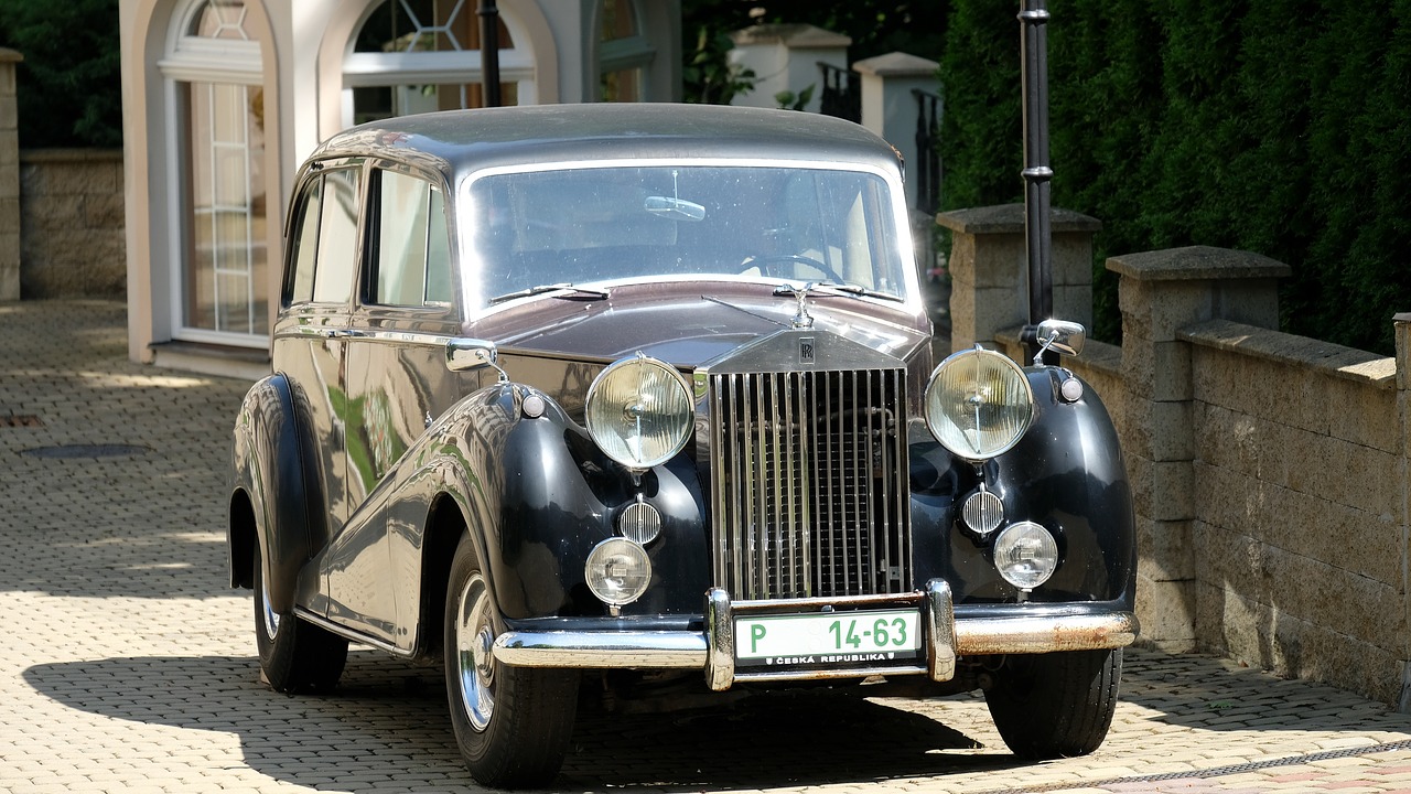 Rolls-Royce, Juoda, Oldtimer, Automatinis, Išdrįsti, Prabanga, Čekijos Respublika, Transporto Priemonė, Klasikinis, Nemokamos Nuotraukos