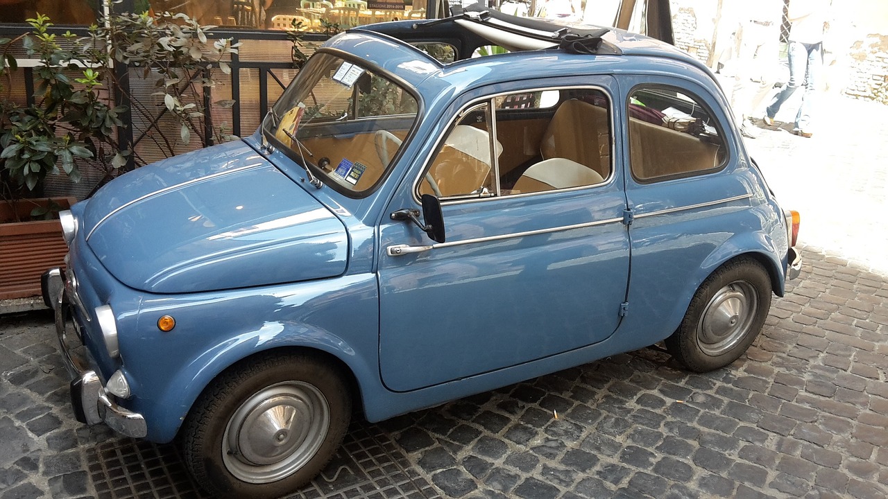 Roma, Cinquecento, Automatinis, Fiat 500, Klasikinis, Oldtimer, Nemokamos Nuotraukos,  Nemokama Licenzija